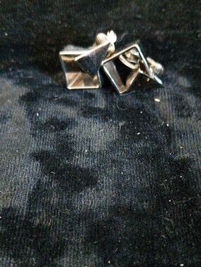 Vintage Avon Geometric Pyramid Stud Earrings